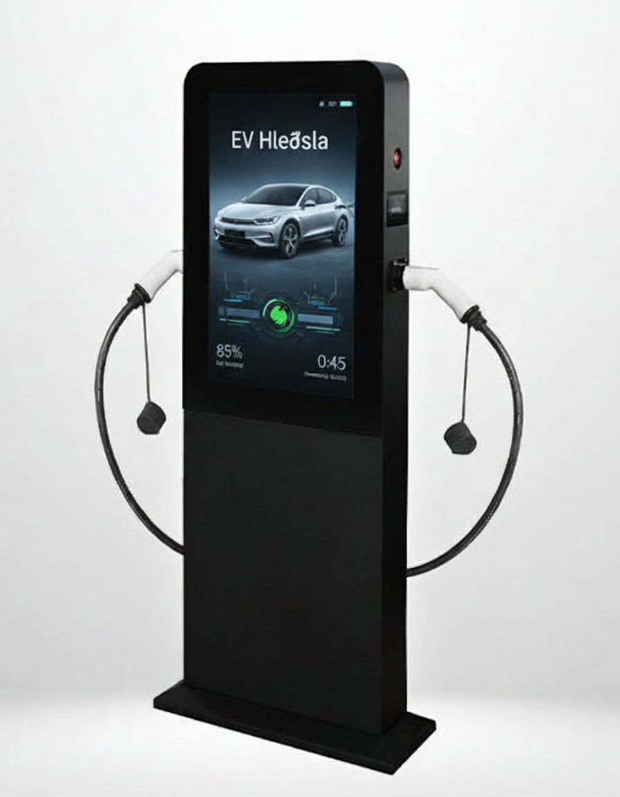 Hleðslustöð 22KW x2 með auglýsingaskjá